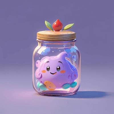 Whimsical Character In A Jar M F