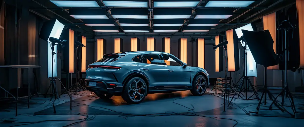 Professional Studio Photoshoot Of A Luxury SUV